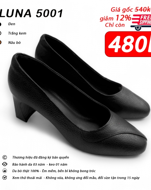 	Giày cao gót lunashoes 5001