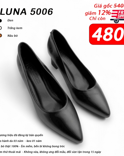 	Giày cao gót LUNASHOES 5006