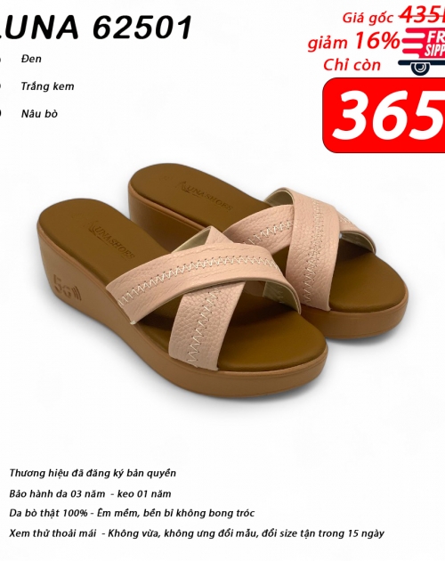 	Dép Sandal nữ da bò LUNASHOES 62501
