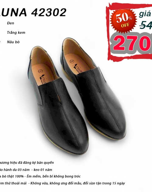 Giày slip on nữ LUNASHOES 42302