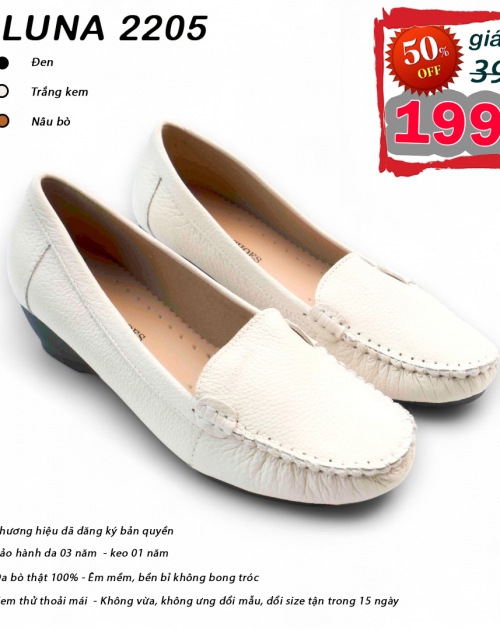	Giày bệt nữ da bò LUNASHOES 2205