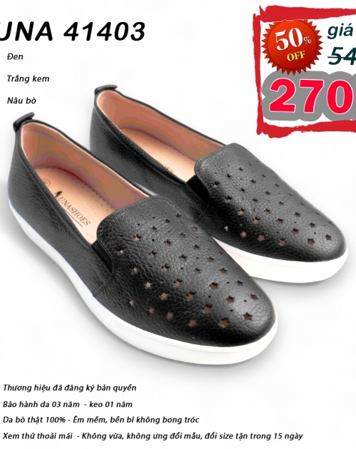 	Giày slip on nữ 2p LUNASHOES 41403