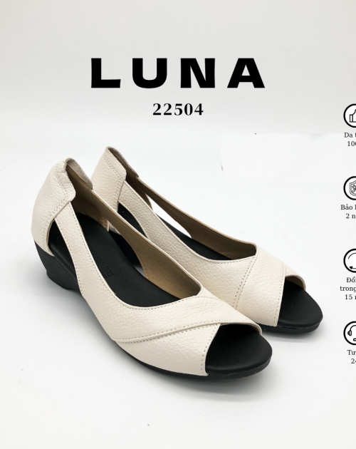 Giày đế xuồng da bò 4p LUNASHOES 22504