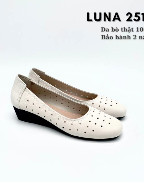 Giày đế xuồng da bò 4p LUNASHOES 2515