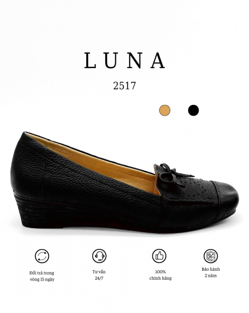 Giày đế xuồng nữ 4p LUNASHOES 2517