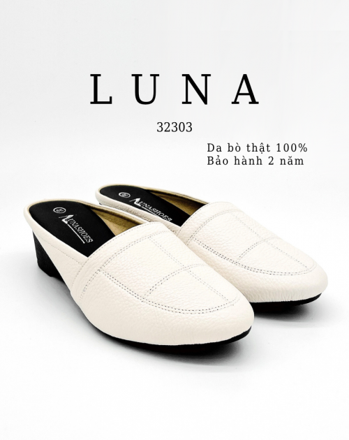 Giày sục nữ da bò 3p LUNASHOES 32303