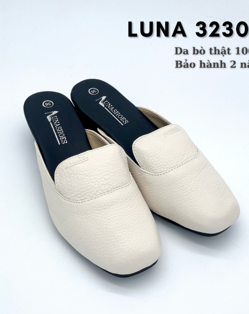 Giày sục nữ da bò 3p LUNASHOES 32304